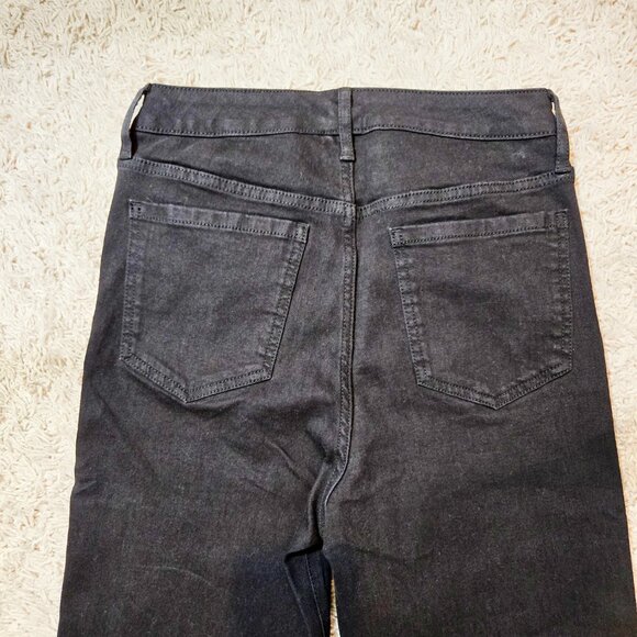 🖤New Nine West Black Stretch ButtonUp High Rise Straight Leg Cotton Blend Jeans - Picture 10 of 10